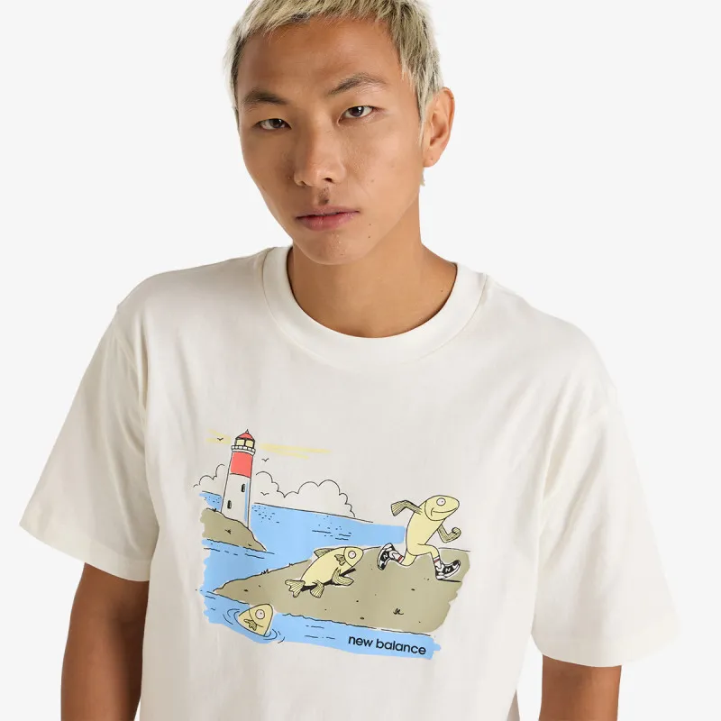 NEW BALANCE Majica Athletics Running Fish T-Shirt