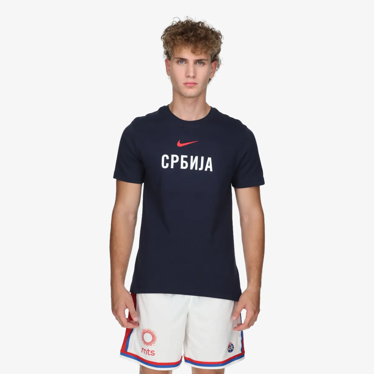 NIKE Majica S M NK TM SS COTTON TEE-OBSIDIAN