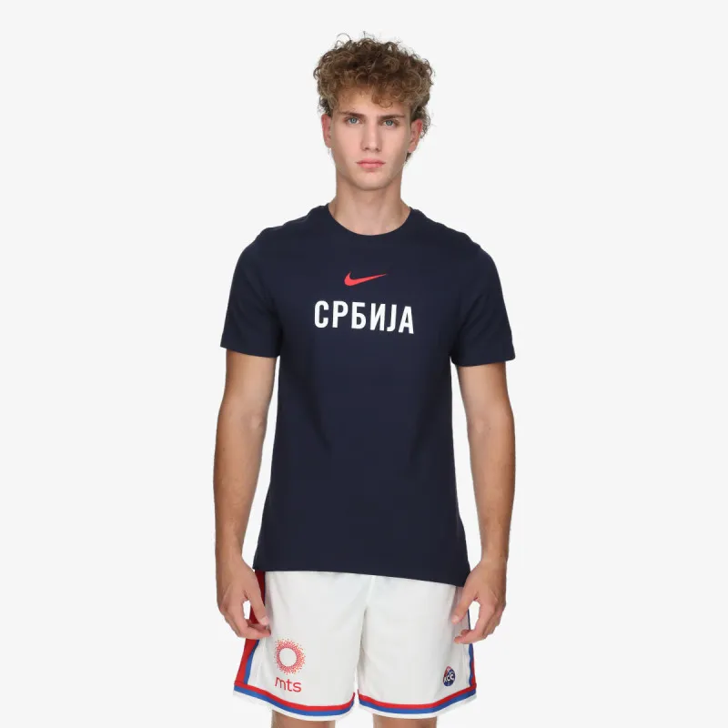 NIKE Majica S M NK TM SS COTTON TEE-OBSIDIAN