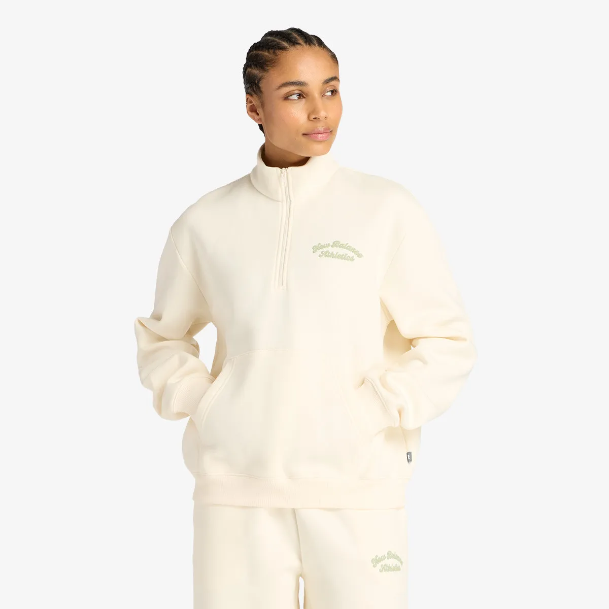 NEW BALANCE Dukserica Linear Heritage Fleece Half Zip