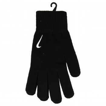 JR NIKE Rukavice NIKE SWOOSH KNIT GLOVES L/XL BLACK/WHITE