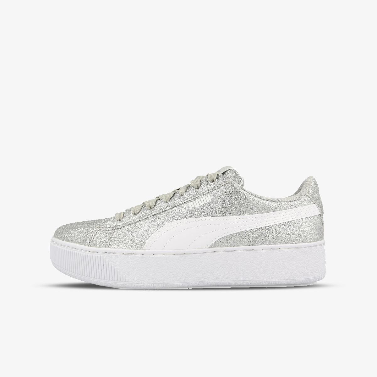 puma vikky platform glitz argento